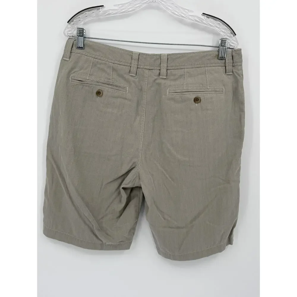 Tommy Bahama Men's Silk Cotton Herringbone Shorts Size 33 Vacation Summer Travel